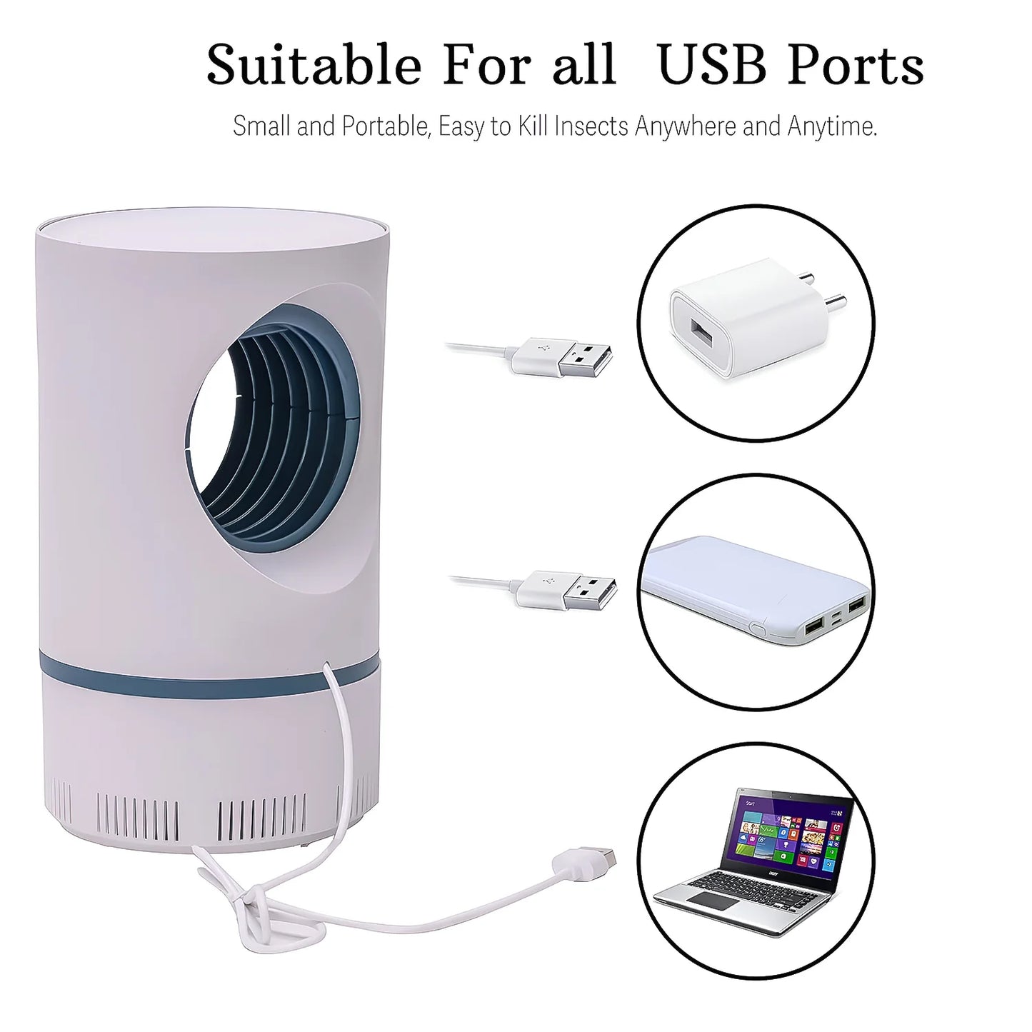 USB Electronic LED Mosquito Killer Machine Trap Lamp
