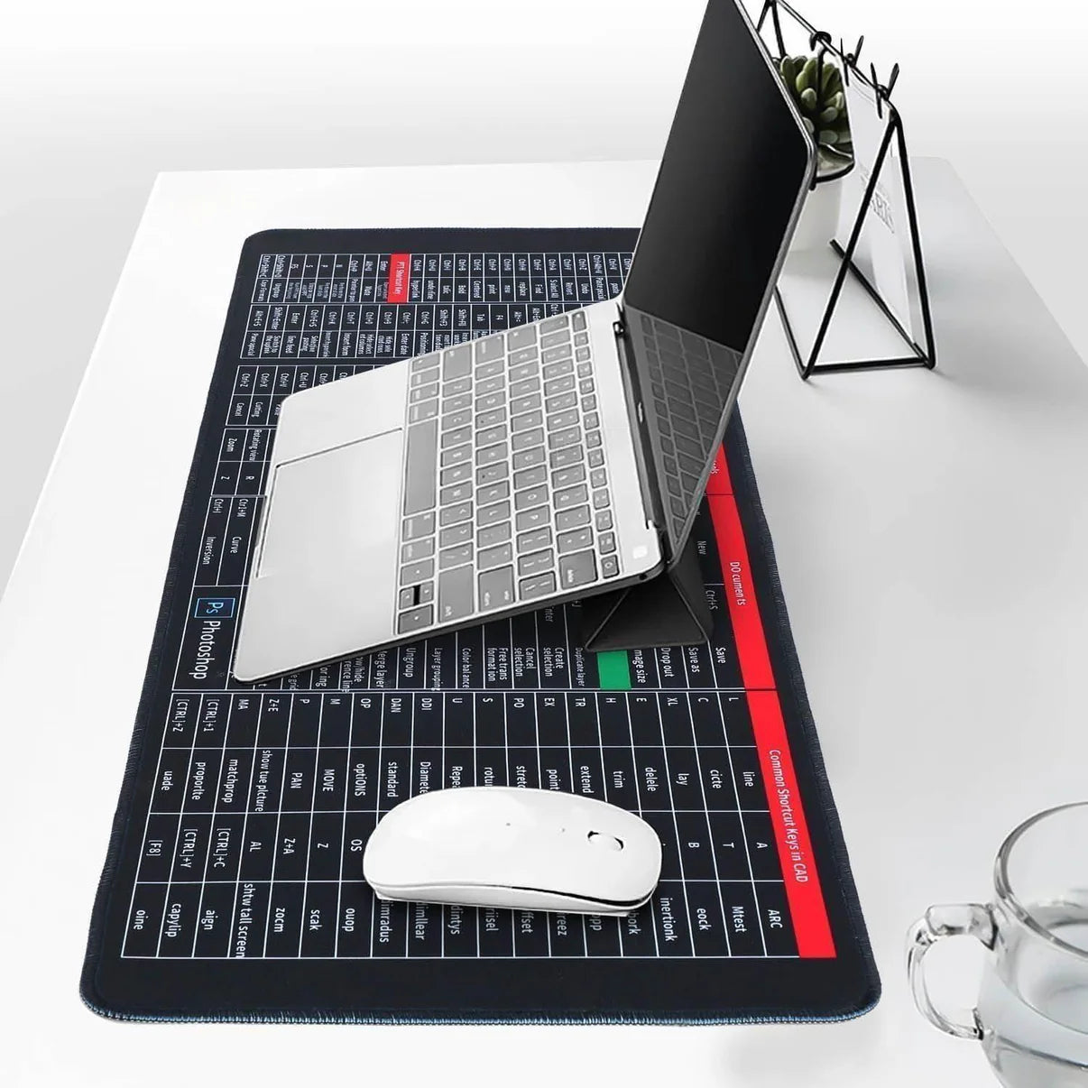 Anti-Slip Excel/Windows Shortcut Keyboard Mouse Pad/Mat - Large Size XXL (80x30cm)