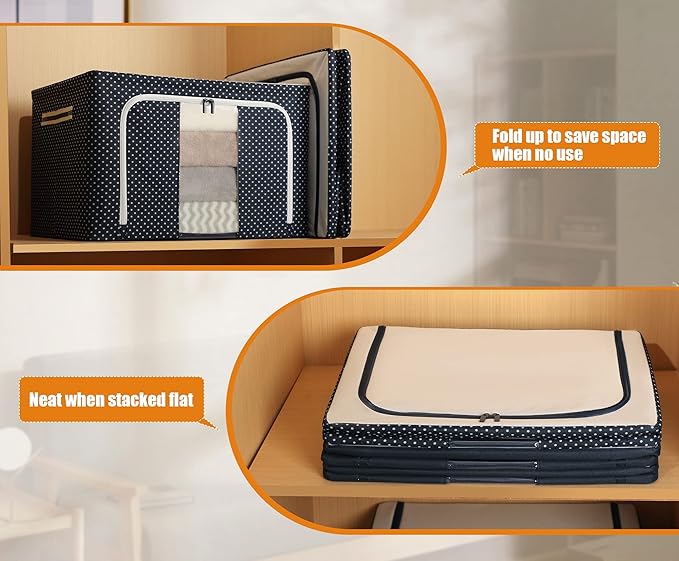 Clothes Storage Organiser Container - XXL Size 66lt Capacity : Premium Quality Built