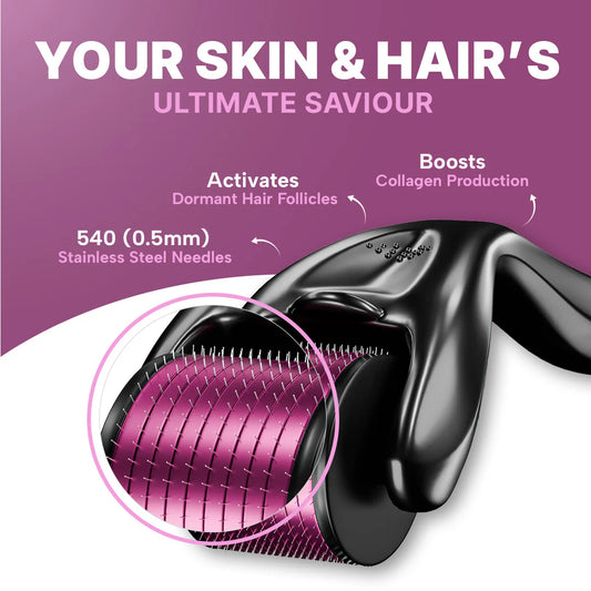 Viral Derma Roller - 0.5mm with 540 Stainless Steel Needles