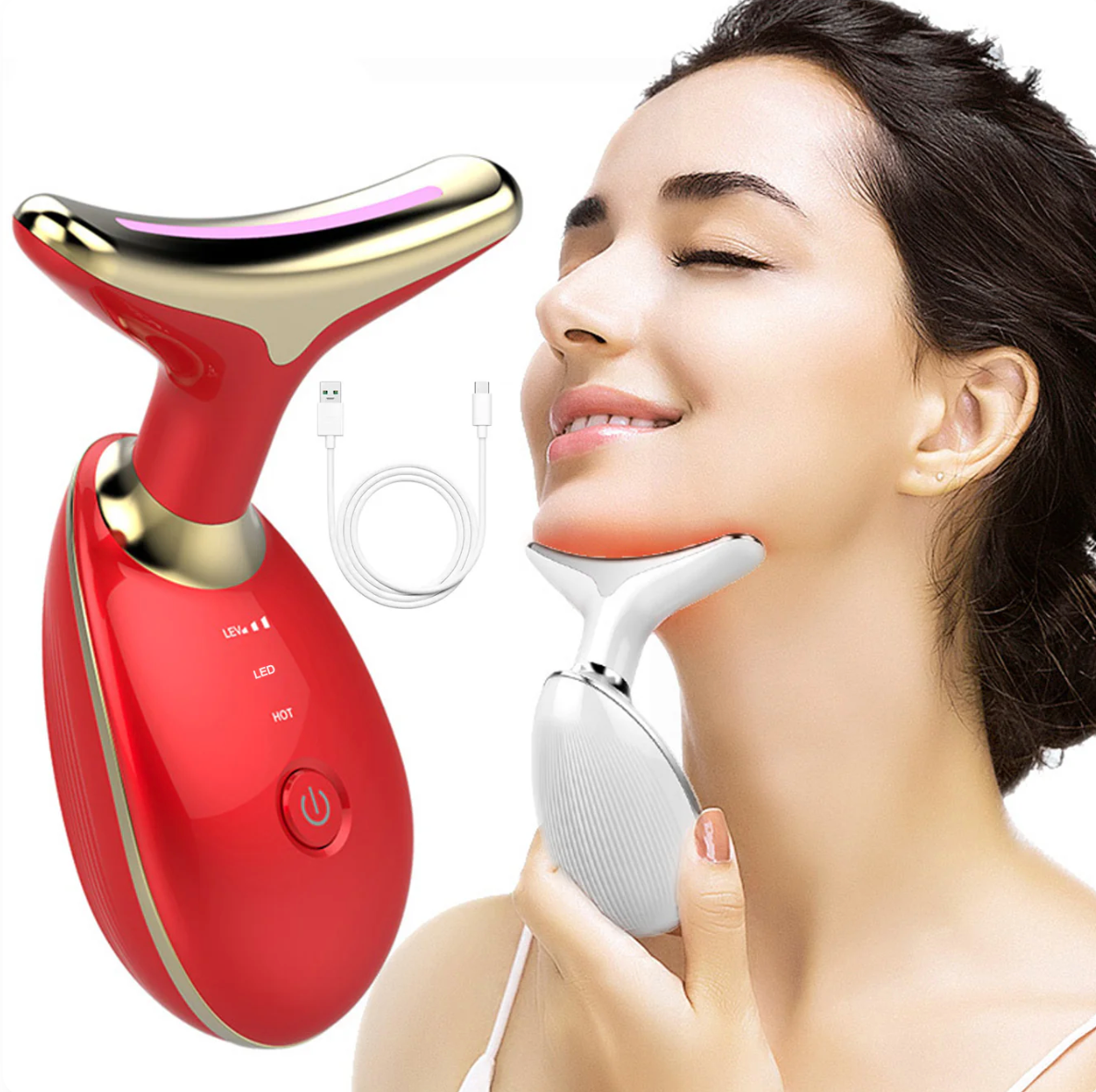 Face/Neck Firming Wrinkle Removal Tool Skin Lift Device Double Chin Reducer Beauty Device