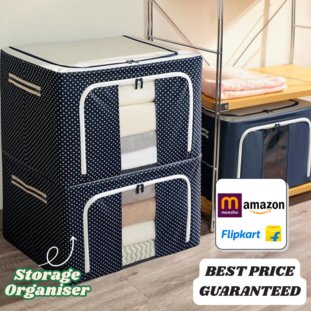 Clothes Storage Organiser Container - XXL Size 66lt Capacity : Premium Quality Built
