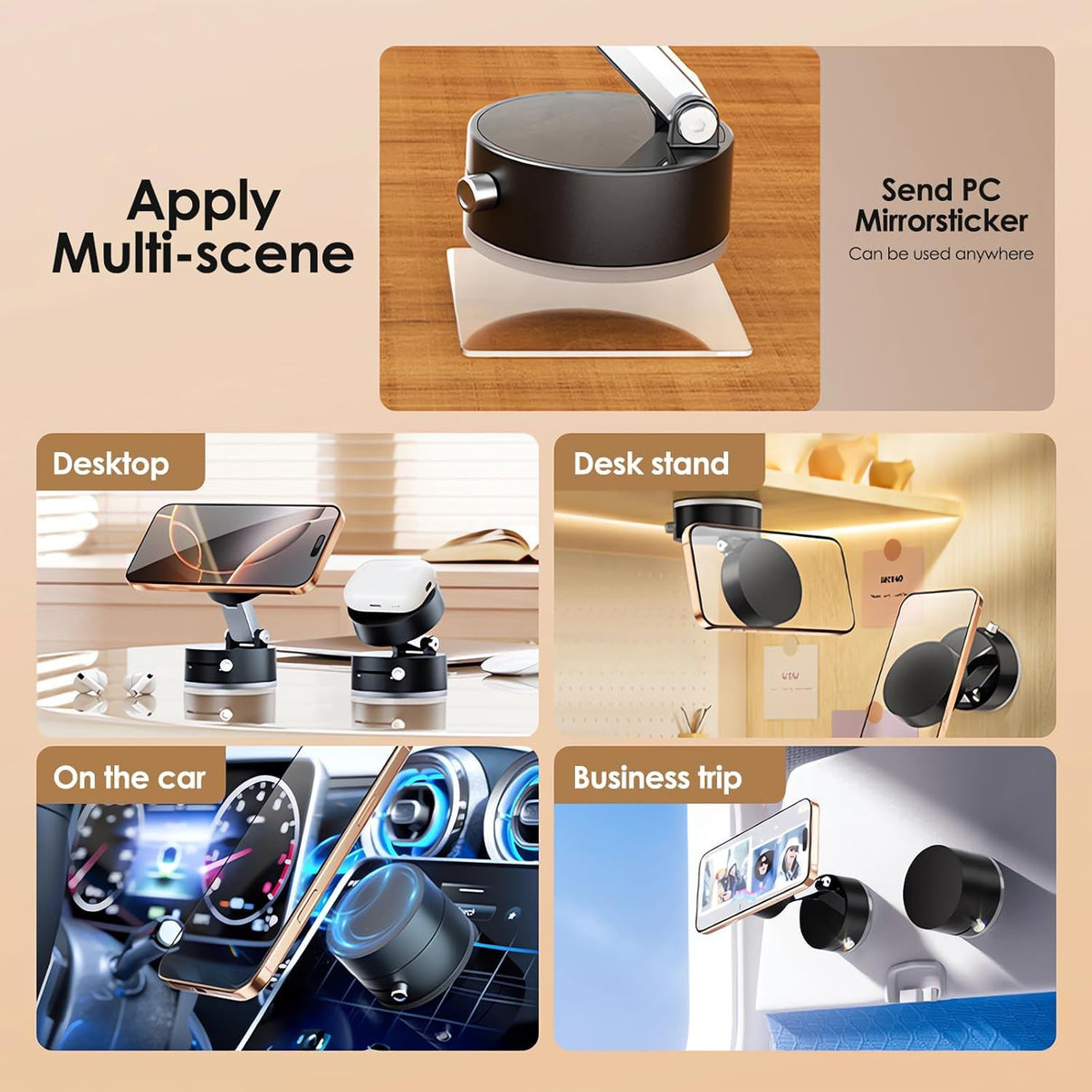 Viral Magnetic Vacuum Phone Holder : Premium Grade Magnet 🧲