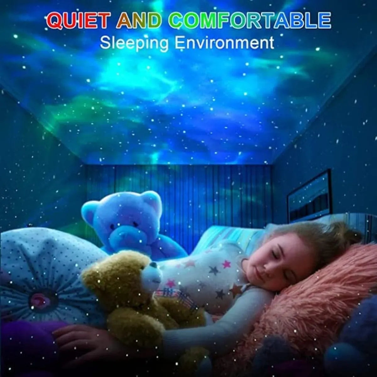 Astronaut Rechargable Sky Projector Light – Cosmic Night Light for Kids & Room Décor