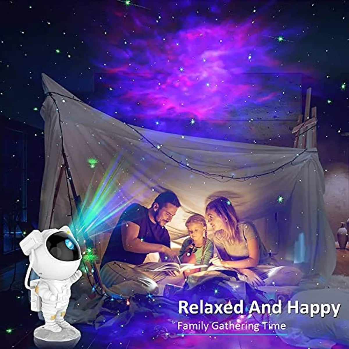 Astronaut Rechargable Sky Projector Light – Cosmic Night Light for Kids & Room Décor