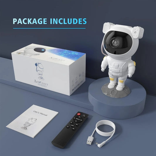 Astronaut Rechargable Sky Projector Light – Cosmic Night Light for Kids & Room Décor
