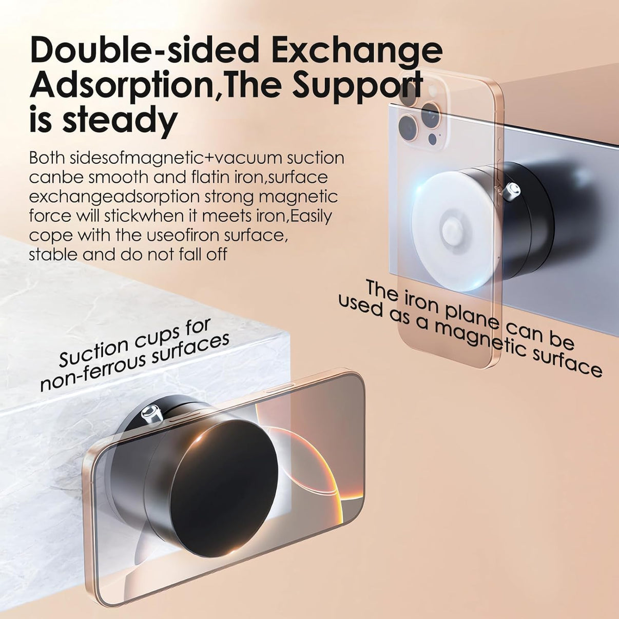 Viral Magnetic Vacuum Phone Holder : Premium Grade Magnet 🧲